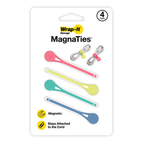 Wrap-It MagnaTies 6.25 in. L Assorted Silicone Cord Organizer, Pack of 6
