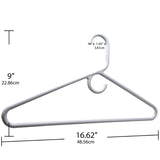 ClosetSelect Plastic White Heavy Duty Clothes Hangers 3 pk