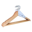 ClosetSelect Wood Brown Suit Hanger 5 pk, Pack of 6