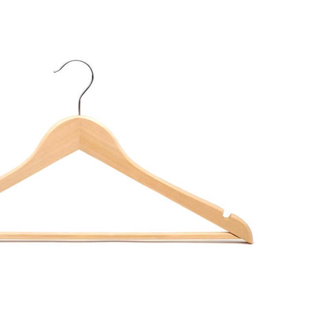 ClosetSelect Wood Brown Suit Hanger 5 pk, Pack of 6