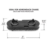 Slipstick Gorilla Outdoor Gray Tap-On Marine Grade Berber Chair Glide 8 pk, Pack of 6