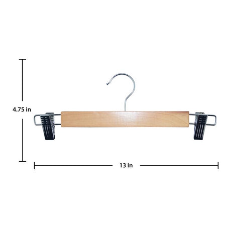 ClosetSelect Wood Brown Skirt/Slack Hanger 5 pk