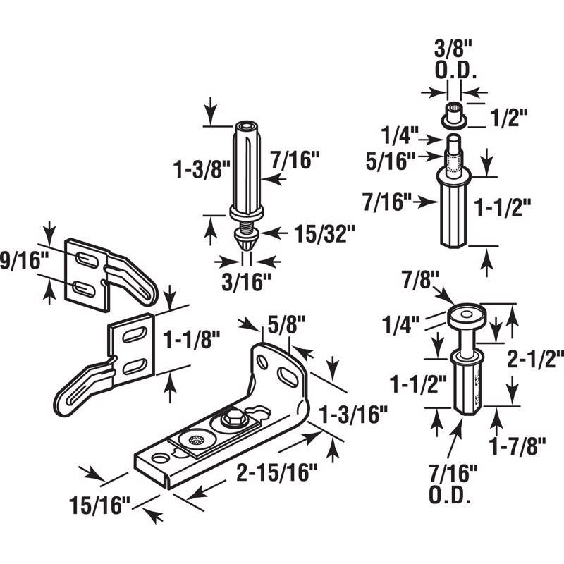 Prime-Line Plastic Bi-fold Hardware Kit