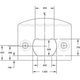 Prime-Line 2.25 in. H X 3.75 in. L Black Steel Latch Strike Plate