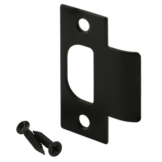 Prime-Line 2.75 in. H X 1.13 in. L Black Steel T- Strike