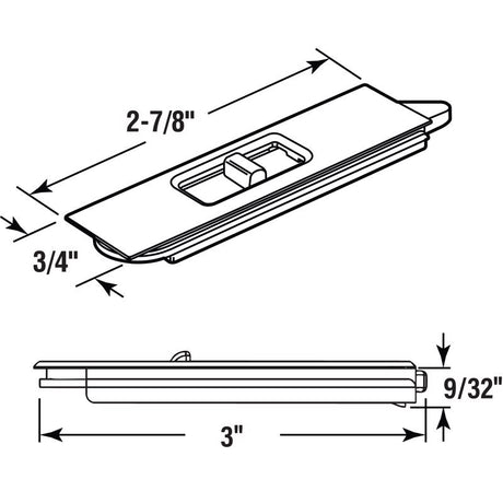 Prime-Line White Plastic Window Tilt Latch 3/4 in. W X 2-7/8 in. L 2 pk
