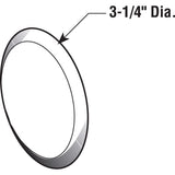 Prime-Line Plastic White Door Stop Mounts to wall 3.25 in.
