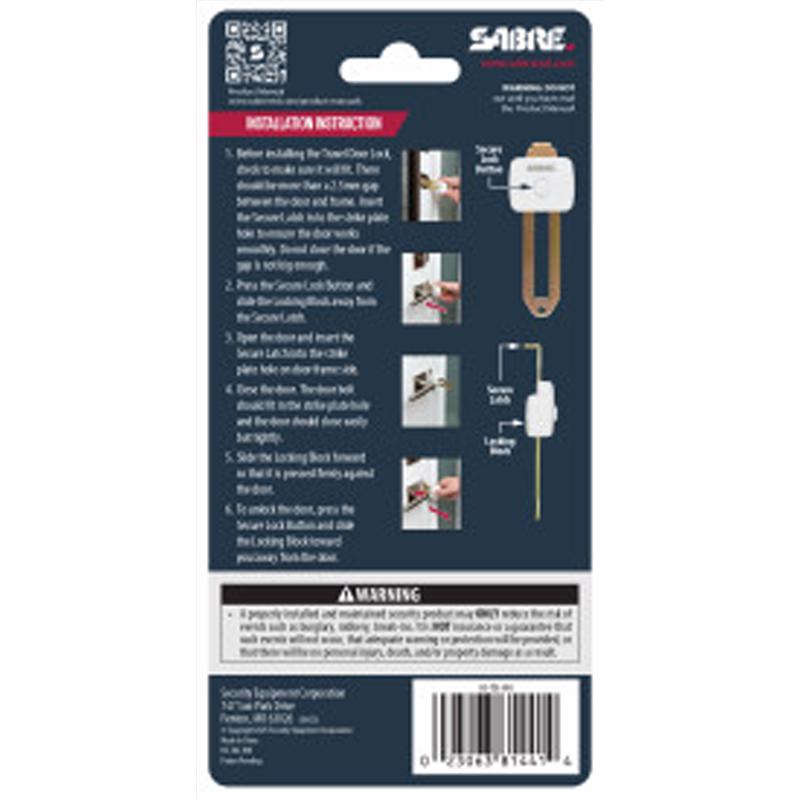 Sabre Lock Set Accessory Sabre White Multi-Material Travel Door Lock – Mrosupreme.com