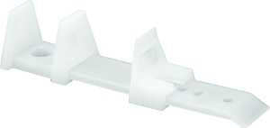 Prime-Line N 6564 Door Guide, 4-1/4 in L x 3/4 in W x 7/8 in D Dimensions, Nylon, White, Floor, 2/PK