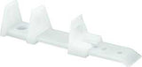 Prime-Line N 6564 Door Guide, 4-1/4 in L x 3/4 in W x 7/8 in D Dimensions, Nylon, White, Floor, 2/PK
