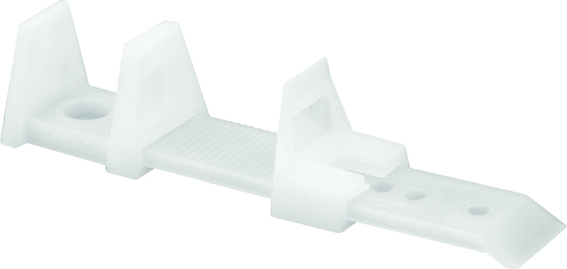 Prime-Line N 6564 Door Guide, 4-1/4 in L x 3/4 in W x 7/8 in D Dimensions, Nylon, White, Floor, 2/PK