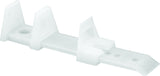 Prime-Line N 6564 Door Guide, 4-1/4 in L x 3/4 in W x 7/8 in D Dimensions, Nylon, White, Floor, 2/PK