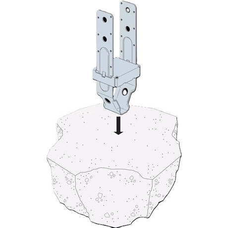 Simpson Strong-Tie 6.25 in. H X 3.56 in. W 12 Ga. Galvanized Steel Post Base, Pack of 10