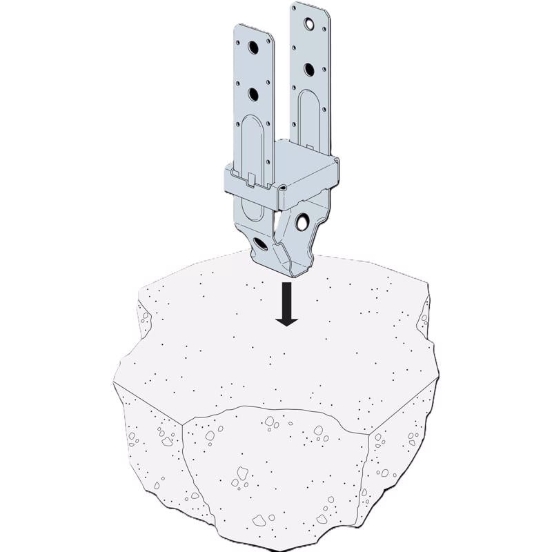 Simpson Strong-Tie 6.5 in. H X 5.5 in. W Galvanized Steel Post Base, Pack of 10