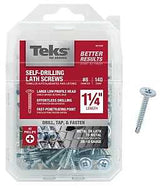 Teks 21532 Lath Screw, #8 Thread, 2.38 in L, Truss Head, Phillips Drive, Drill Point, Steel, Zinc, 140 PK