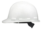 Safety Works SWX00344 Hard Hat, White, 4-Point Textile Suspension, HDPE Shell, Class: E, Slip Ratchet Adjustment Type
