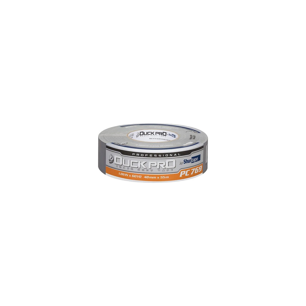 Shurtape 105458 PC 769 Duck Pro Professional Grade Duct Tape, 1.88" x 180', Silver