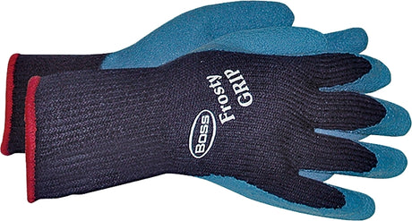 Boss Frosty GRIP Series 8439X Protective Gloves, XL, Knit Cuff, Latex Coating, Acrylic Glove, Blue
