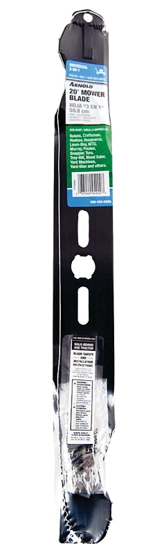 Arnold 490-100-0090 Lawn Mower Blade, 20 in L, 2-1/4 in W