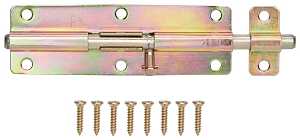 ProSource 20474CZB-PS Barrel Bolt, 3/8 Dia in Bolt Head, 6 in L Bolt, Steel, Satin Brass Tone