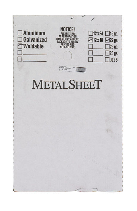 SteelWorks 18 in. 12 in. Uncoated Steel Weldable Sheet, Pack of 5