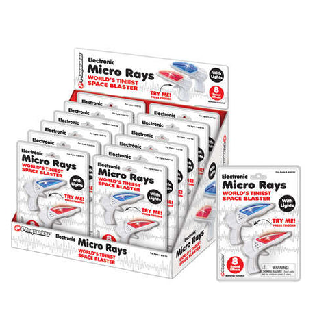 Playmaker Toys Micro Rays Space Blaster Toy 2 pc, Pack of 12