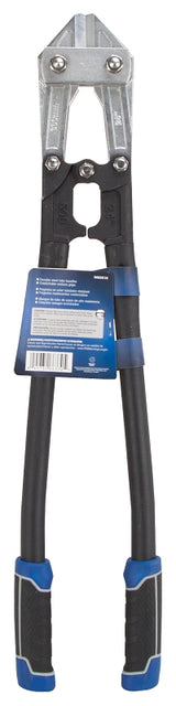 Vulcan JL-WD-0624 Bolt Cutter, 8 mm Cutting Capacity, Chrome Molybdenum Steel Jaw, 24 in OAL, Black/Blue Handle