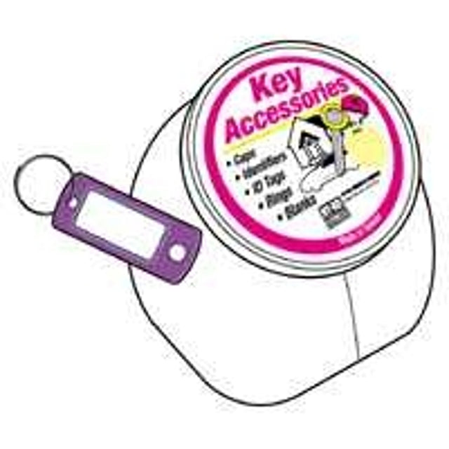 2GO KT138 Flexible Key ID Tag, Plastic, Assorted