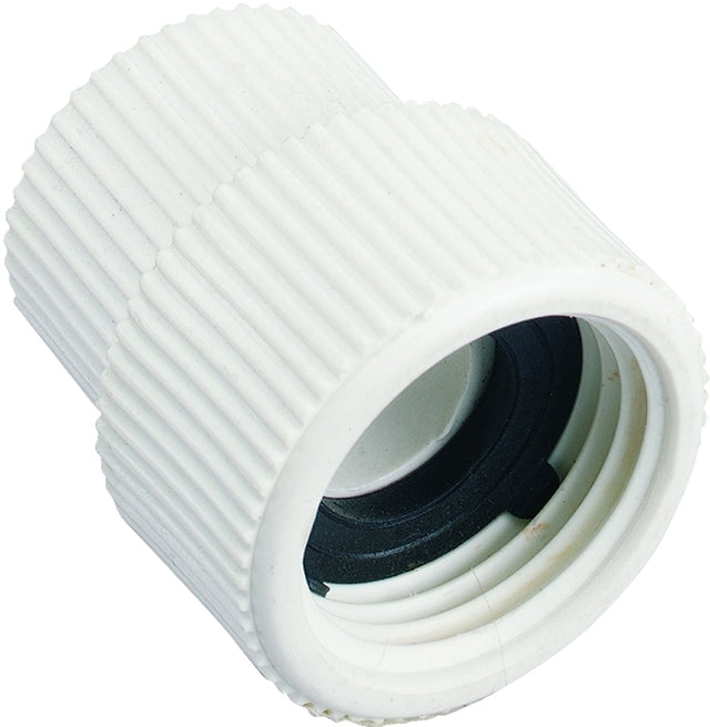 Orbit 53366 Hose-To-Pipe Adapter, 1/2 x 3/4 in, FNPT x FHT, PVC, White