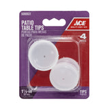 Ace Plastic Patio Table Tips White Round 1-1/2 in. W 4 pk