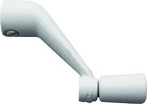 Prime-Line H 3713 Crank Handle, 2-11/16 in Projection, White, Zinc, Painted