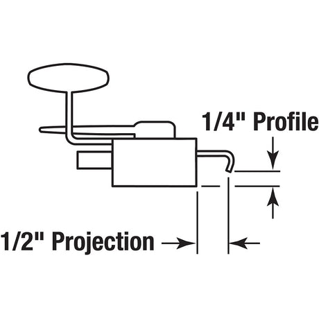 Prime-Line C 1126 Handleset, Aluminum/Wood