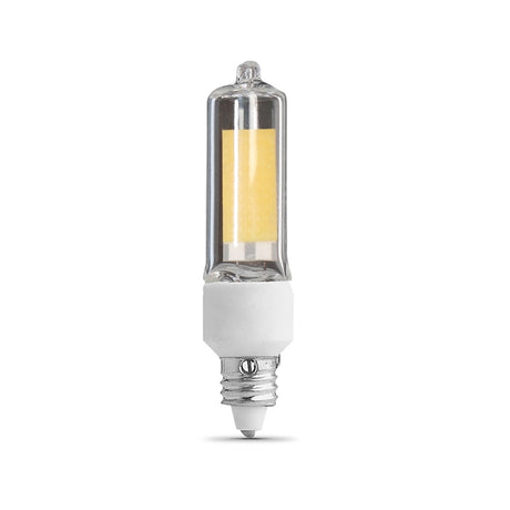 Feit Electric BP35MC/830/LED LED Bulb, Linear, T4 Lamp, 35 W Equivalent, E11 Lamp Base, Dimmable, Warm White Light