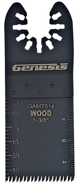 Genesis GAMT514 Flush-Cut Blade, 1 in W, 6 in L, 15 TPI