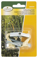 Landscapers Select GB0413L Ceiling Hook, 1-1/2 in L, Zinc Alloy, Golden, Polished Brass, Wall