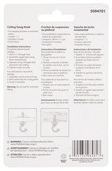 Landscapers Select GB0413L Ceiling Hook, 1-1/2 in L, Zinc Alloy, Golden, Polished Brass, Wall