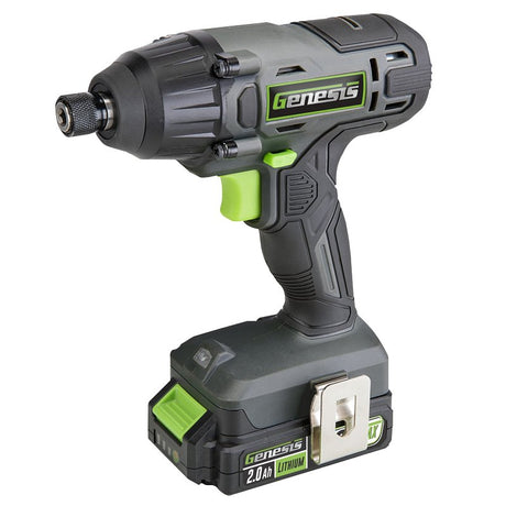 Genesis G20 MAX GLID20B Impact Driver, Battery Included, 20 V, 2 Ah, 1/4 in Drive, Hex Drive, 0 to 3600 ipm