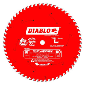 Diablo D1060N Circular Saw Blade, 10 in Dia, 5/8 in Arbor, 60-Teeth, Triple Chip Grind Teeth, Carbide Cutting Edge