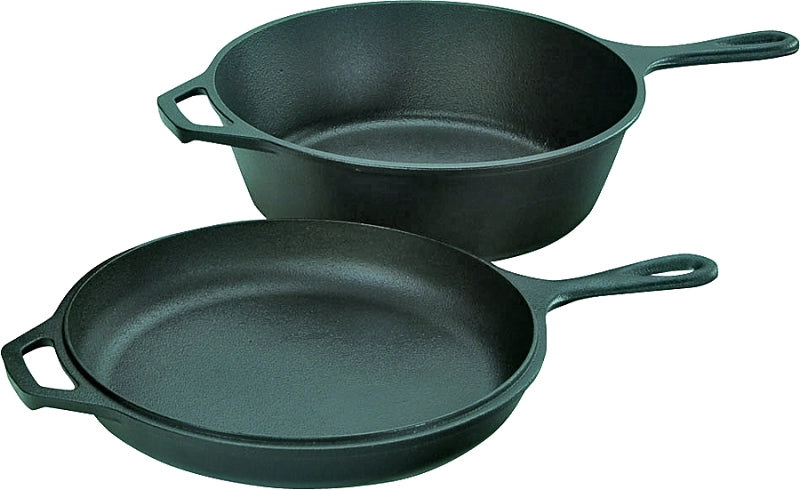 Lodge LCC3 Pre-Seasoned Combo Cooker, 3.2 qt Capacity, Cast Iron