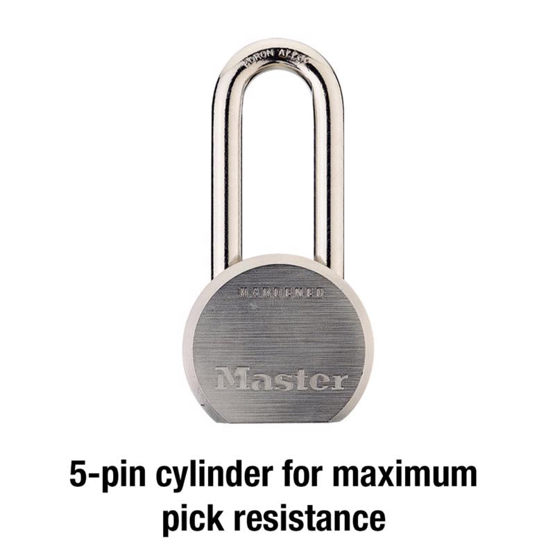 Master Lock 2-3/16 in. H X 2-1/2 in. W Steel 5-Pin Cylinder Weather-Resistant Padlock