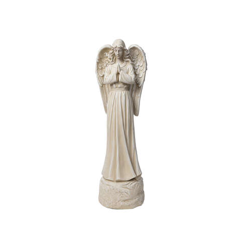 Infinity Cement White 26.38 in. Angel in Prayer Statue, Pack of 2