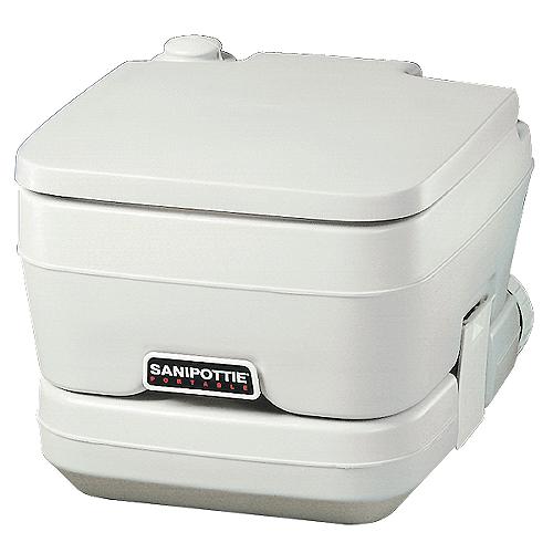 Dometic 2.5 Gallon SaniPottie 964MSD Portable Toilet With Mounting Brackets and 1.5″ MSD Fittings