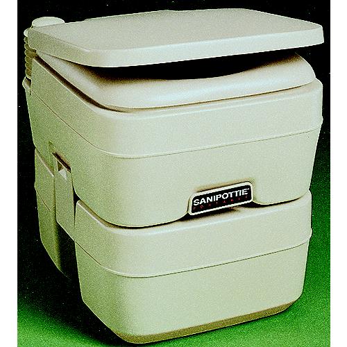 Dometic 5.0 Gallon SaniPottie 965MSD Portable Toilet With Mounting Brackets and 1.5″ MSD Fittings