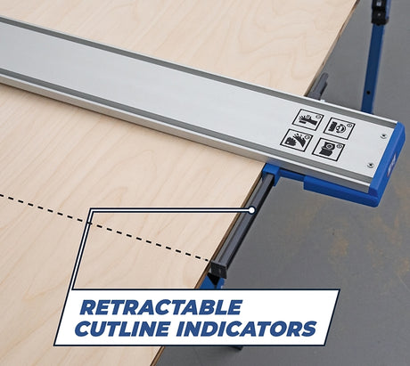 Kreg KMA4700 Series Straight Edge Guide, Specifications: XL, 8 ft Cutting Capacity, Aluminum