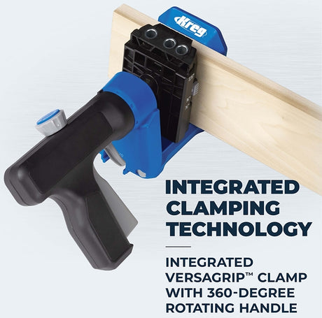 Kreg KPHJ520PRO Series Pocket Hole Jig, 1/2 to 1-1/2 in Clamping, Includes: Kreg Classic 2 in Face Clamp