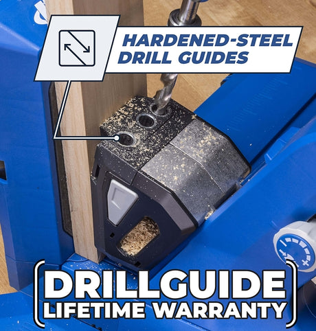 Kreg KPHJ720 Series Pocket Hole Jig, 1/2 to 1-1/2 in Clamping, Includes: Dust Collection Blade and Adapter