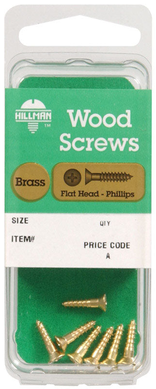 HILLMAN No. 10 X 2 in. L Phillips Coarse Wood Screws 2 pk, Pack of 10