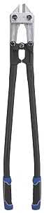 Vulcan JL-WD-0636 Bolt Cutter, 10 mm Cutting Capacity, Chrome-Molybdenum Steel Jaw, 36 in OAL, Black/Blue Handle
