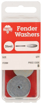 HILLMAN Zinc-Plated Steel 3/16 in. Fender Washer 4 pk, Pack of 10