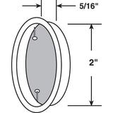 Prime-Line N 7206 Door Pull, 2 in Dia, 5/16 in D, Steel, Satin Nickel